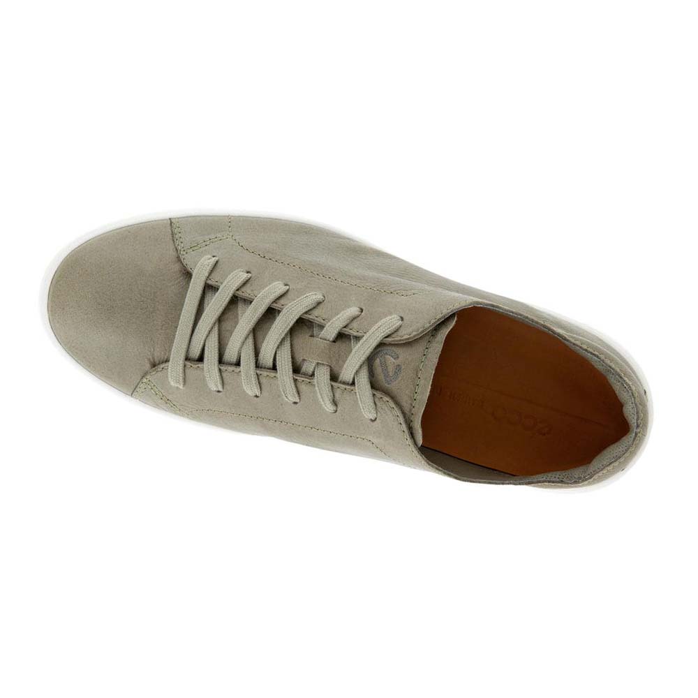 Men's Ecco Street Tray Retro 2.0 Sneakers Olive | USA 665BEX